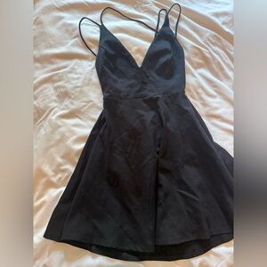Lulu's Black Plunge cocktail dress